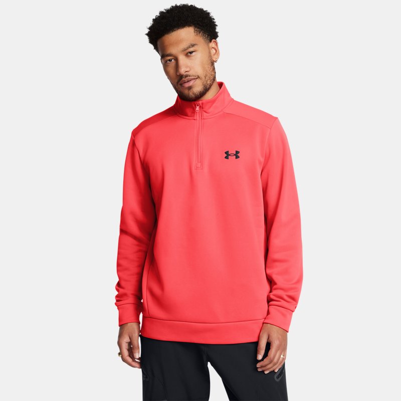 Armour Fleece® ¼ Zip Racer Red Black