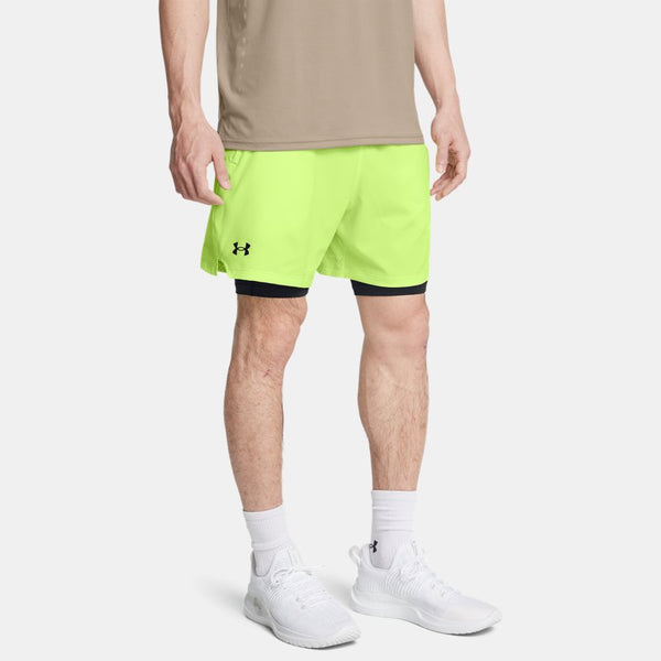 Under Armour Vanish Woven 2-in-1 Shorts Morph Green Black Black