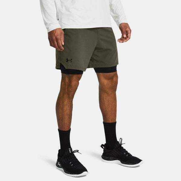 Under Armour Vanish Woven 2-in-1 Shorts Marine OD Green Black Black