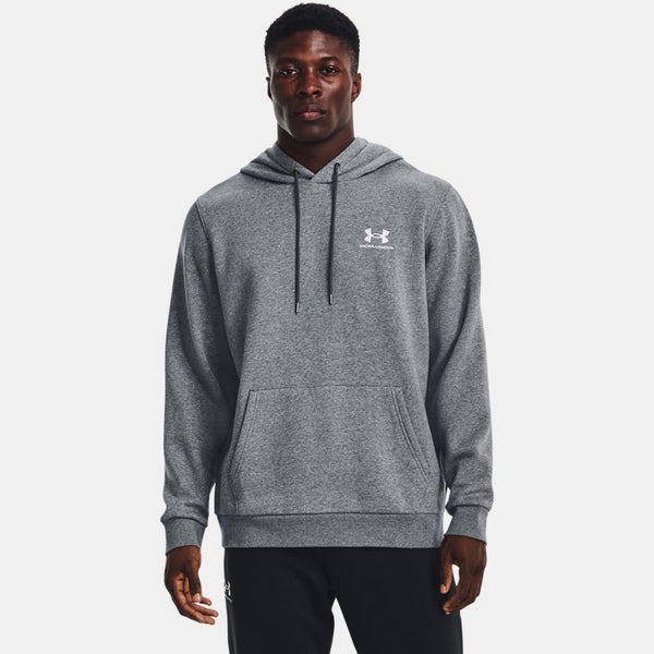 Under Armour Icon Fleece Hoodie Pitch Gray Medium Heather White