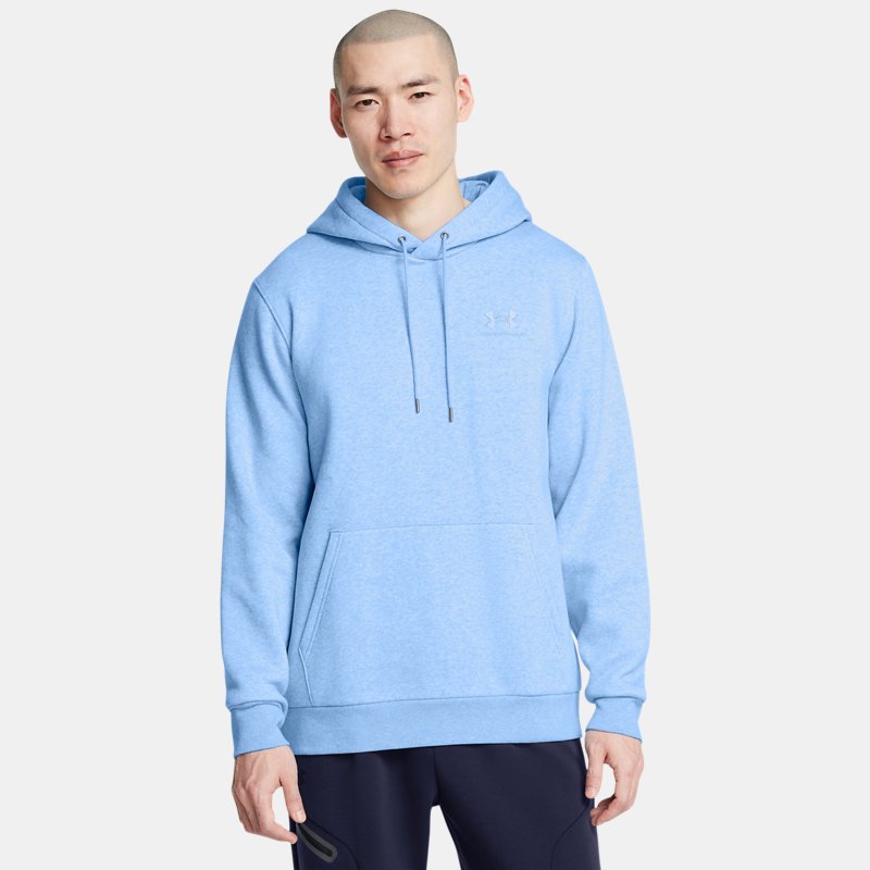 Under Armour Icon Fleece Hoodie Horizon Blue Medium Heather Horizon Blue