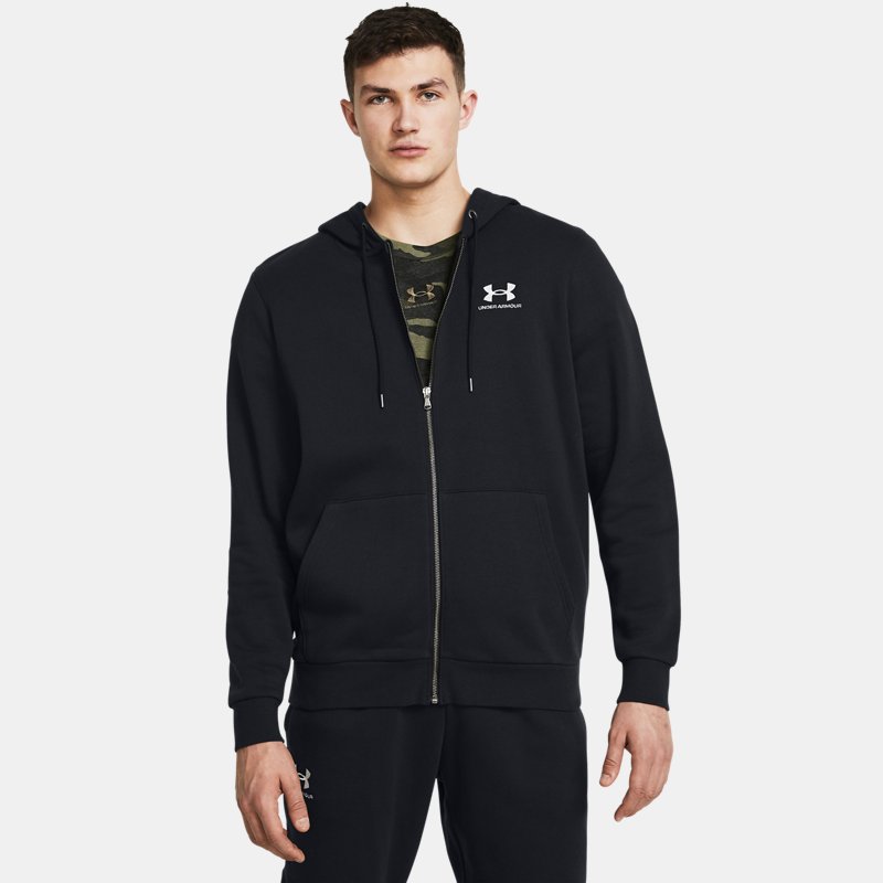 Under Armour Icon Fleece Full-Zip Hoodie Black White