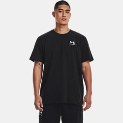 Under Armour Logo Embroidered Heavyweight Short Sleeve Black White