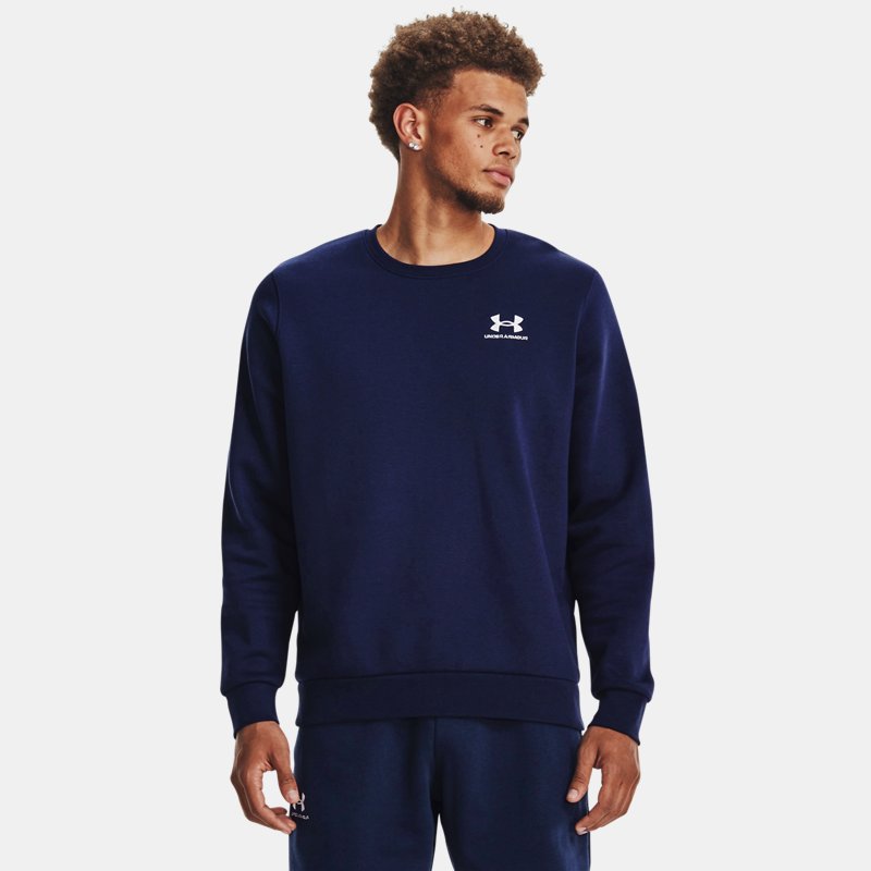 Under Armour Icon Fleece Crew Midnight Navy White