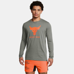 Project Rock Brahma Bull Long Sleeve Clay Green Team Orange