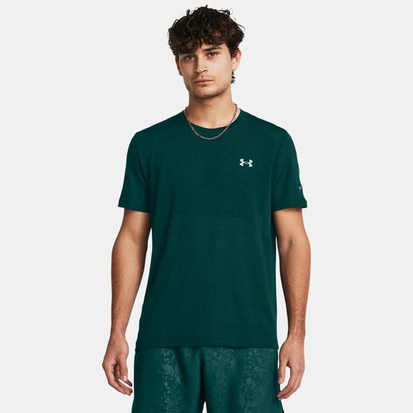 Under Armour Seamless Stride Short Sleeve Hydro Teal Reflective