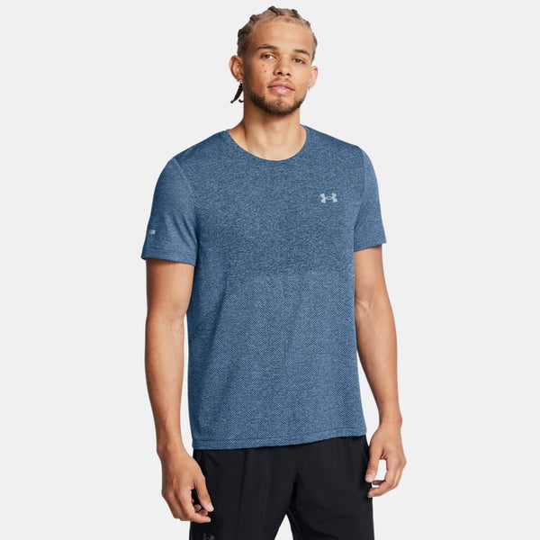 Under Armour Seamless Stride Short Sleeve Horizon Blue Reflective