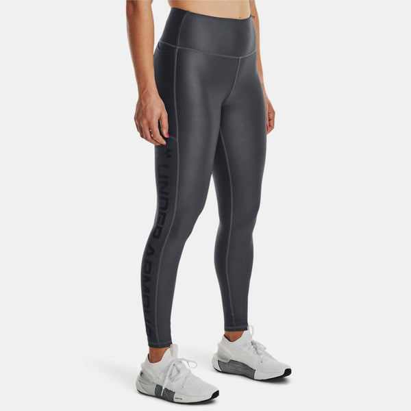 HeatGear® Full-Length Leggings Pitch Gray Black