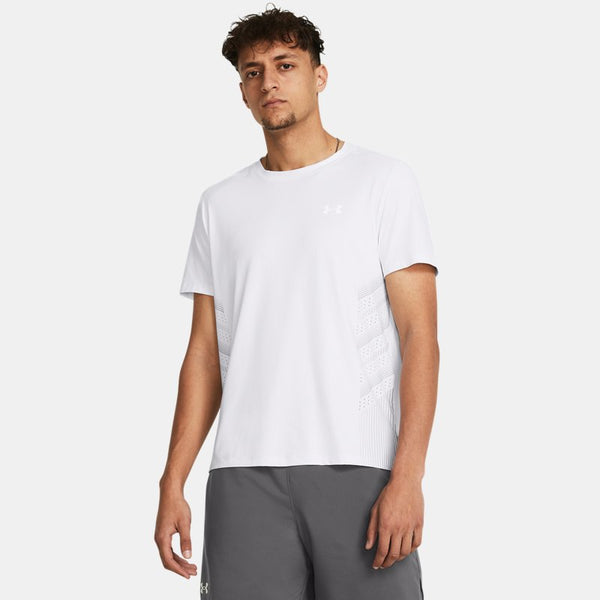 Under Armour Launch Elite Graphic Short Sleeve White Mod Gray Reflective