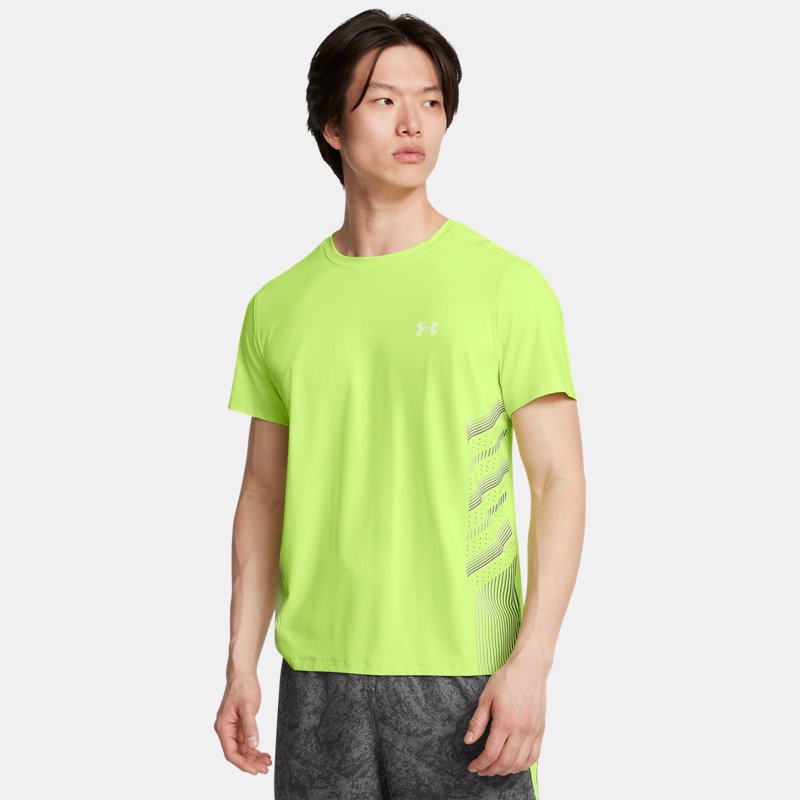 Under Armour Launch Elite Graphic Short Sleeve Morph Green Castlerock Reflective