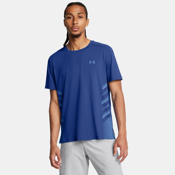 Under Armour Launch Elite Graphic Short Sleeve Tech Blue Horizon Blue Reflective