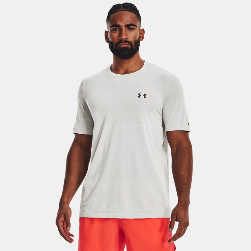 Under Armour Vanish Elite Seamless Short Sleeve White Gray Mist Iridescent