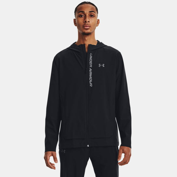 Under Armour OutRun The Storm Jacket Black Jet Gray Reflective