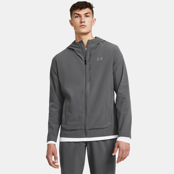 Under Armour OutRun The Storm Jacket Castlerock Black Reflective