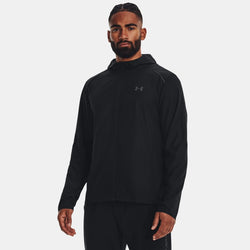 Under Armour Launch Hooded Jacket Black Jet Gray Reflective