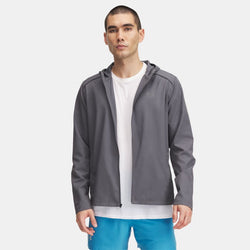 Under Armour Launch Hooded Jacket Castlerock Jet Gray Reflective