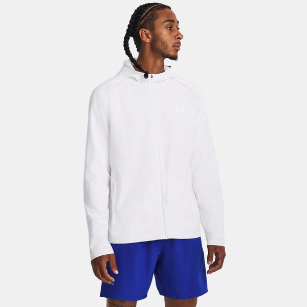 Under Armour Launch Hooded Jacket White Steel Reflective