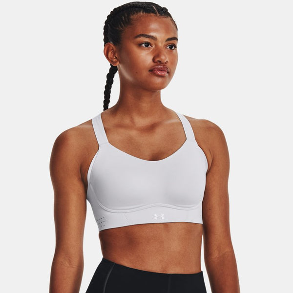 Under Armour Vanish Elite High Sports Bra Halo Gray White 34D