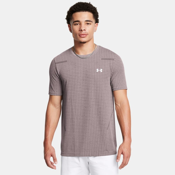 Under Armour Seamless Grid Short Sleeve Tetra Gray White