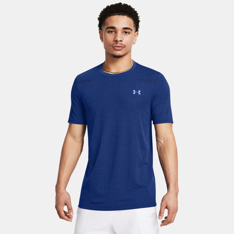 Under Armour Seamless Grid Short Sleeve Tech Blue Horizon Blue