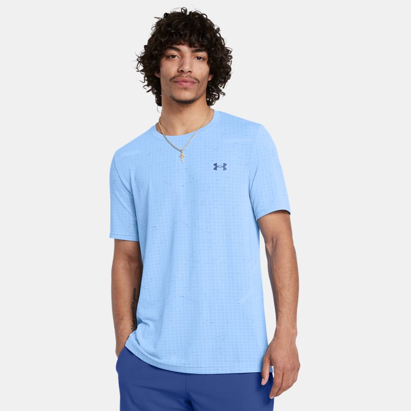 Under Armour Seamless Grid Short Sleeve Horizon Blue Tech Blue