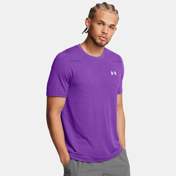 Under Armour Seamless Grid Short Sleeve Lavish Salt Purple