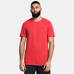 Under Armour Seamless Grid Short Sleeve Racer Red Cardinal