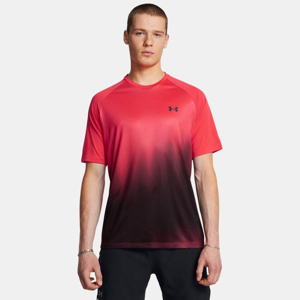 Under Armour Tech™ Fade Short Sleeve Racer Red Black