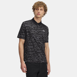 Under Armour Matchplay Printed Polo Black Castlerock Halo Gray