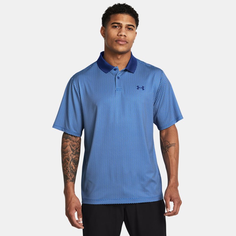 Under Armour Matchplay Printed Polo Tech Blue Nimbus Blue Tech Blue