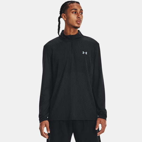 Under Armour Seamless Stride ¼ Zip Black Reflective