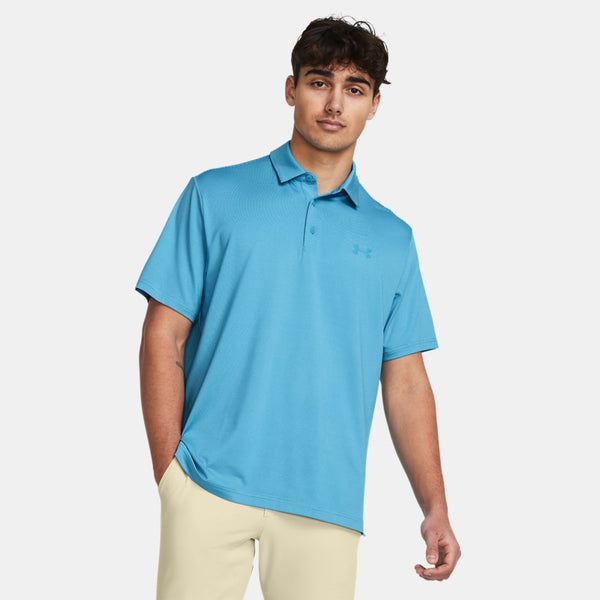 Under Armour Playoff Stripe Polo Capri Sky Blue Capri