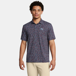 Under Armour Playoff Printed Polo Midnight Navy Horizon Blue Horizon Blue