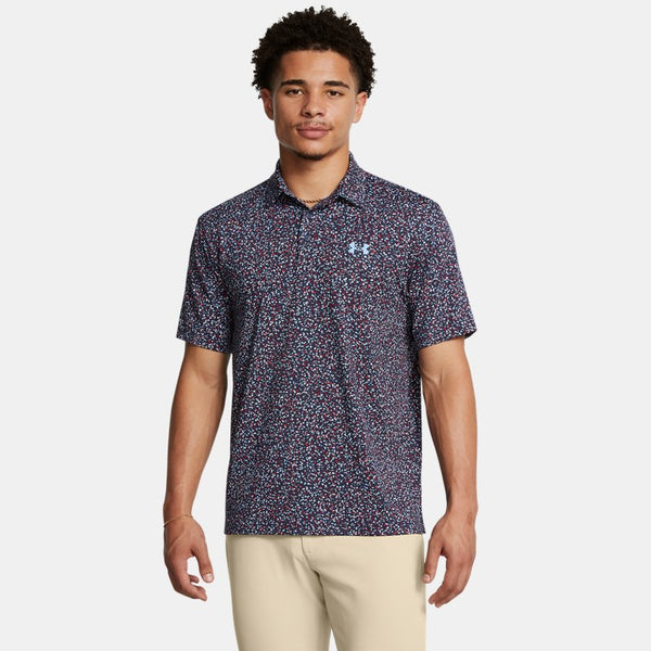 Under Armour Playoff 3.0 Printed Polo Midnight Navy Horizon Blue