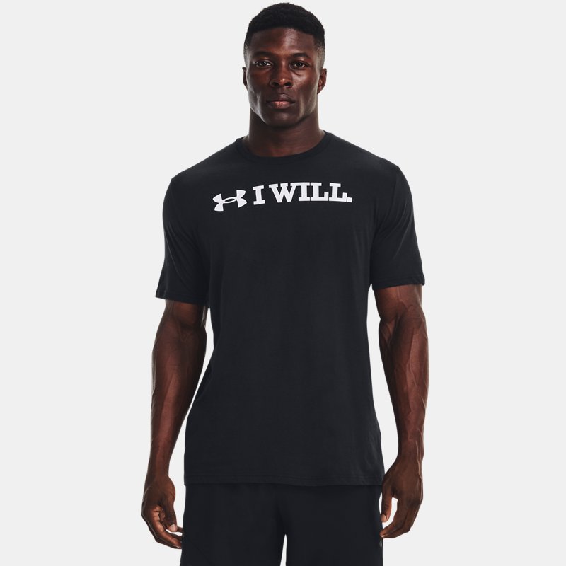 Under Armour I Will Short Sleeve Black White