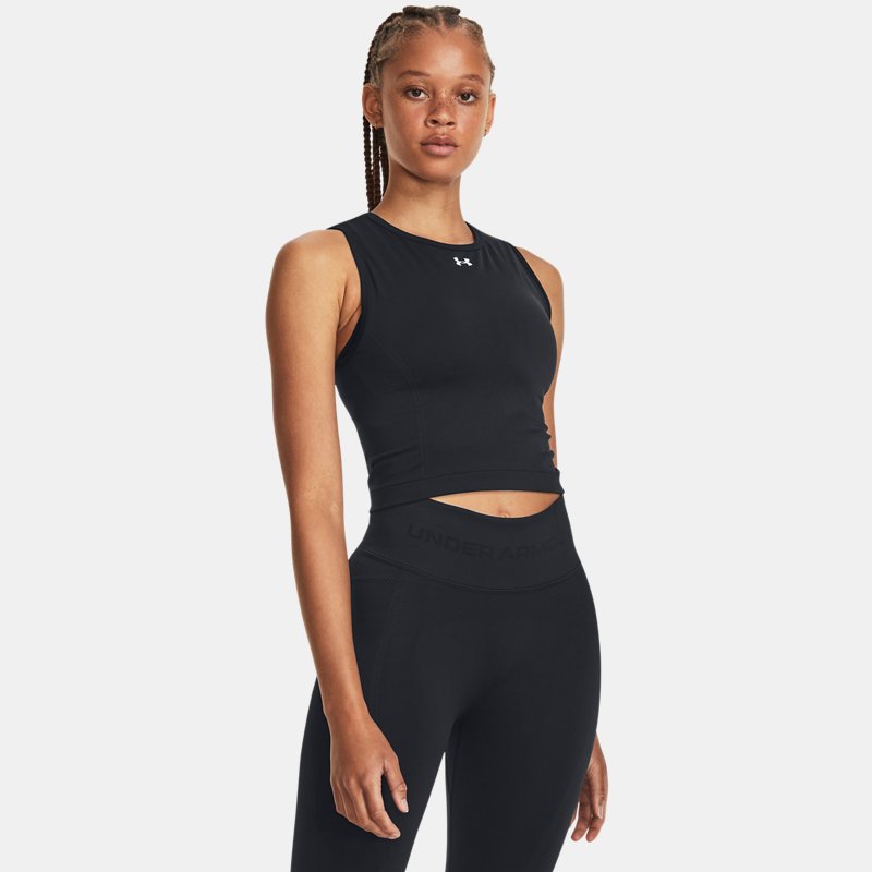 Under Armour Train Seamless Tank Black White