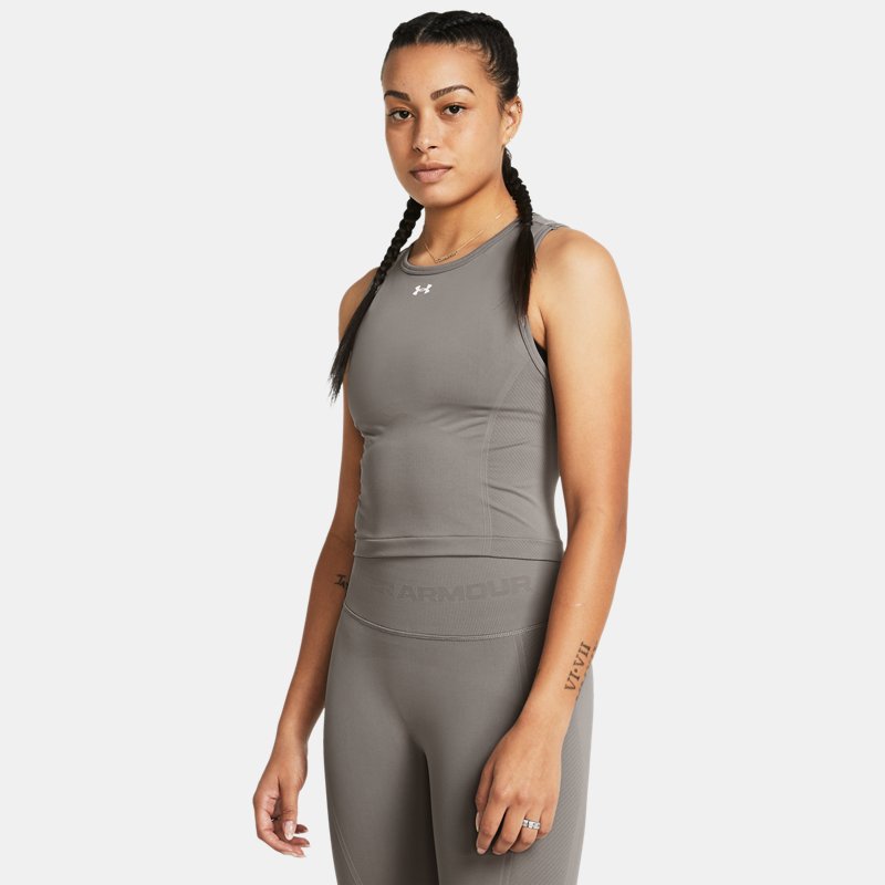 Under Armour Train Seamless Tank Pewter White