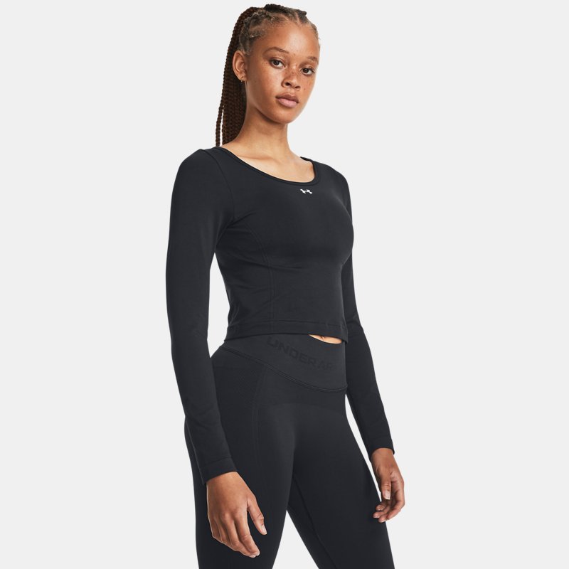 Under Armour Train Seamless Long Sleeve Black White