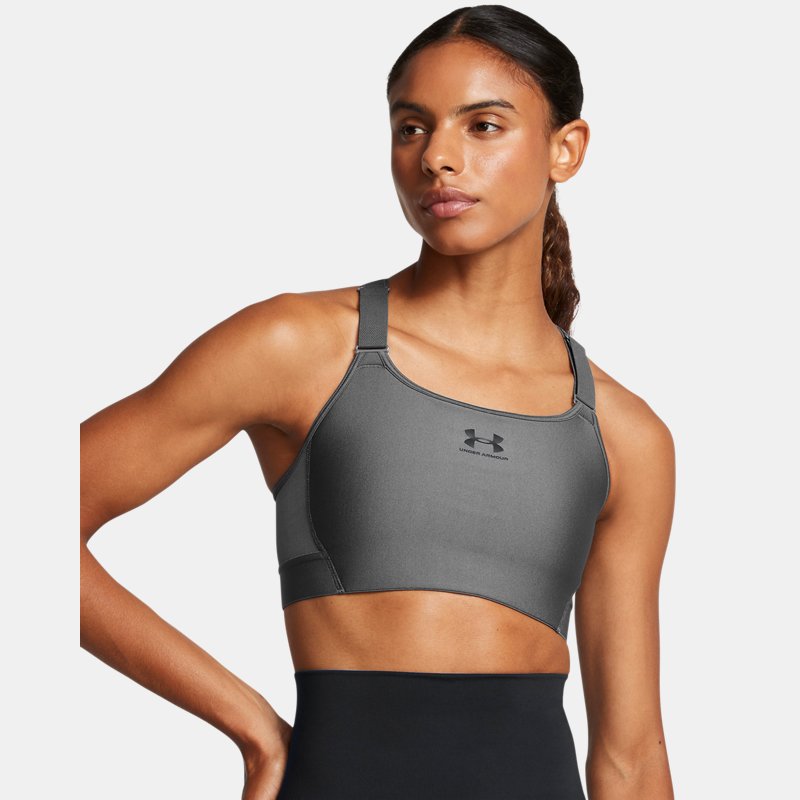 HeatGear® Armour High Sports Bra Castlerock Black