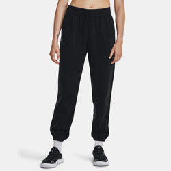 Under Armour Rival Fleece Oversized Joggers Black White