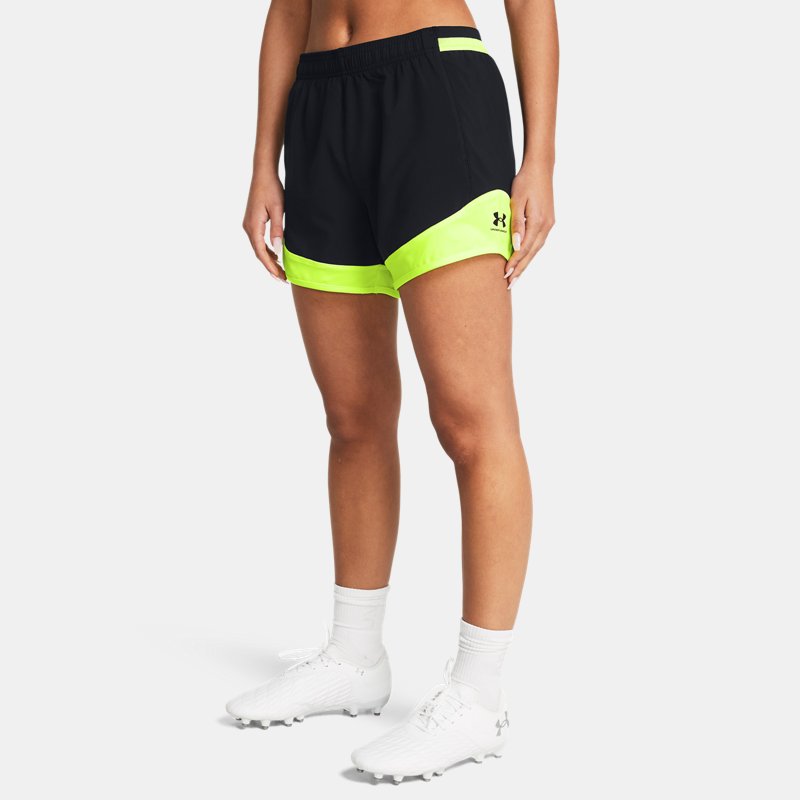 Under Armour Challenger Pro Shorts Black High Vis Yellow Black