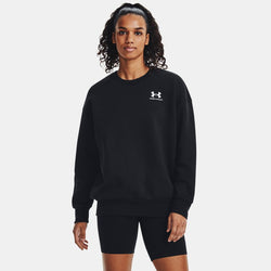 Under Armour Icon Fleece Oversized Crew Black White