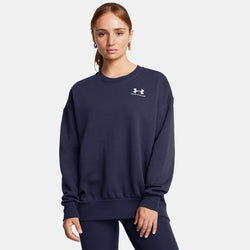 Under Armour Icon Fleece Oversized Crew Midnight Navy White