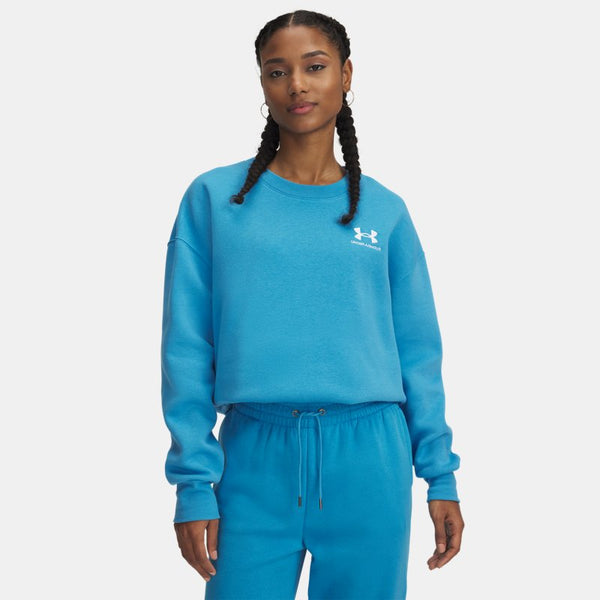 Under Armour Icon Fleece Oversized Crew Ether Blue White