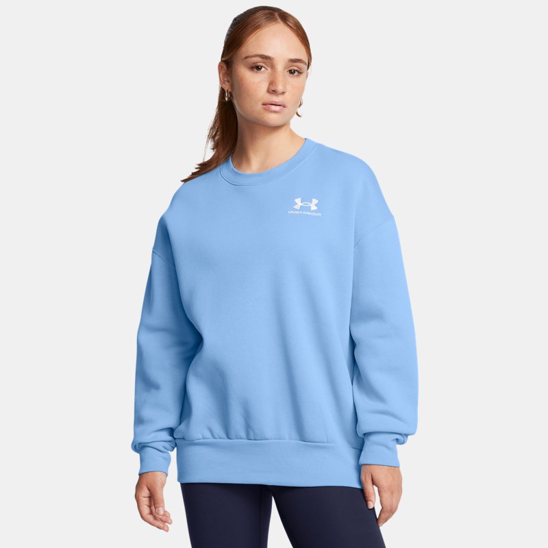 Under Armour Icon Fleece Oversized Crew Horizon Blue White