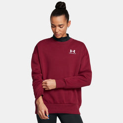 Under Armour Icon Fleece Oversized Crew Cardinal White