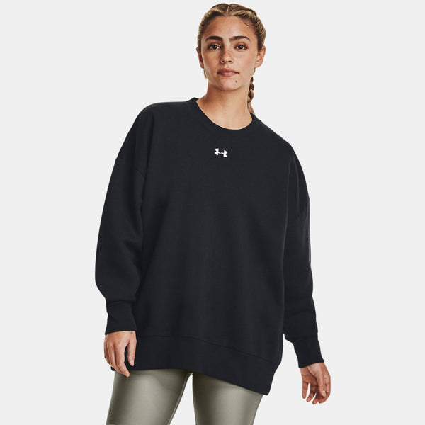 Under Armour Rival Fleece Oversized Crew Black White