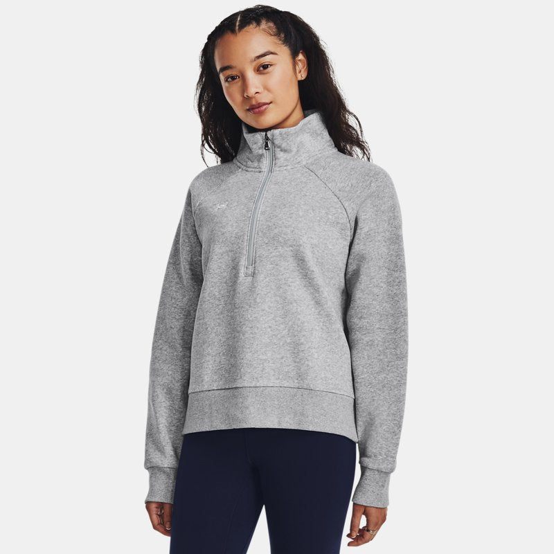 Under Armour Rival Fleece ½ Zip Mod Gray Light Heather White