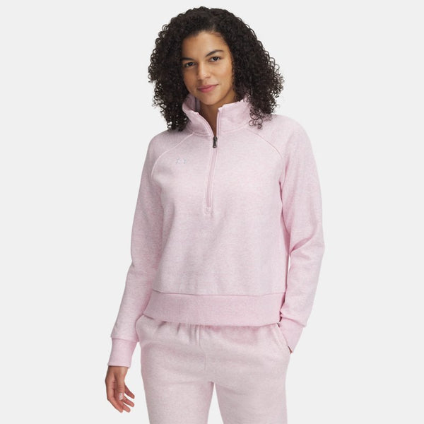 Under Armour Rival Fleece ½ Zip Prime Pink White