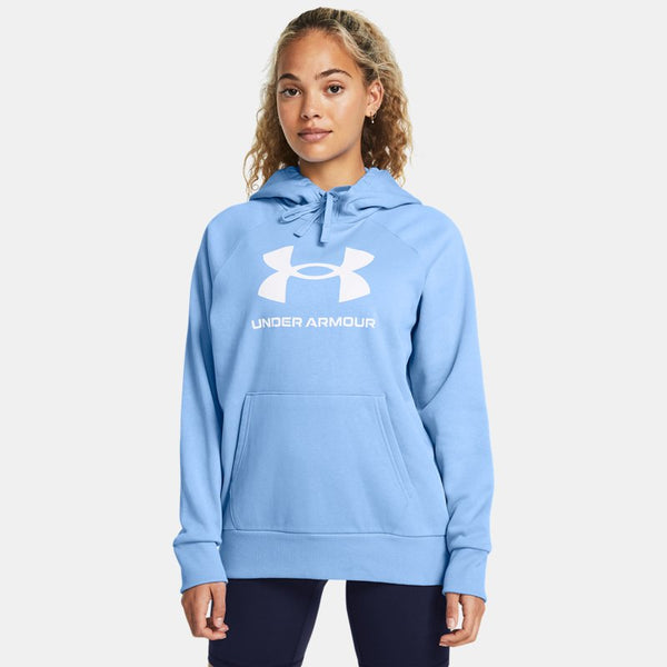 Under Armour Rival Fleece Big Logo Hoodie Horizon Blue White